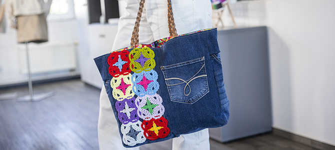 Broderie au fil couché unique